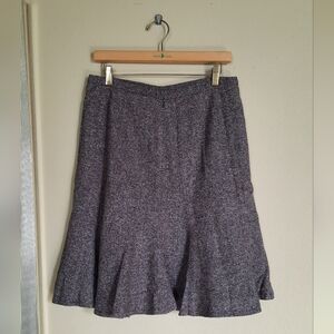 Jones New York Dusty Lilac Tweed Wool Silk Skirt Fluted Tulip Twirl Academia